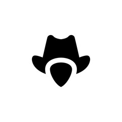 cowboy logo design vector sign