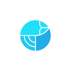 whale simple logo design