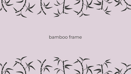 background template with bamboo border 