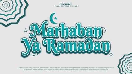 ramadan kareem vector editable text effect