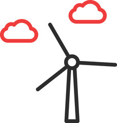 Renewable cloudy Vector Icon
