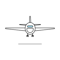 isolated airplane on white background
