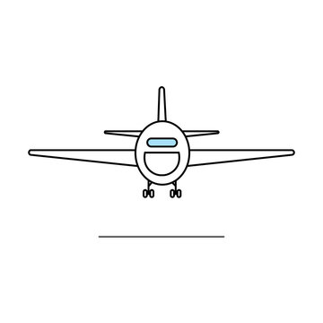 isolated airplane on white background