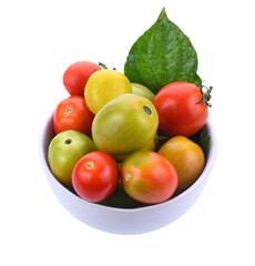 Cherry tomatoes stack isolated transparent png