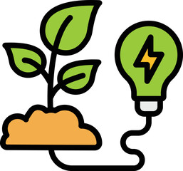 Plant energy Vector Icon
