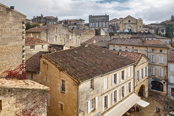Naklejka premium Historical stone viticulture village of St. Emilion. Aquitaine, France
