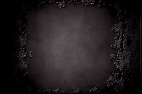 overlay old texture in black background with lots of copy space
