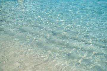 Phi Phi, Maya beach with blue turquoise seawater, Phuket island in summer season during travel holidays vacation trip. Andaman ocean, Thailand. Tourist attraction with blue cloud sky.