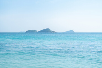 Phi Phi, Maya beach with blue turquoise seawater, Phuket island in summer season during travel...