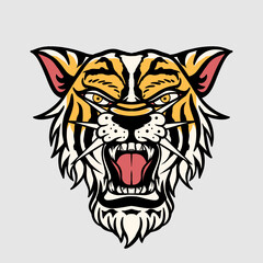 Very beautiful tiger illustrations with vector format and using cartoon design style for all your graphic needs