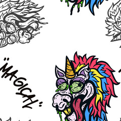 Animal, skull, scary icon Idea seamless vector. Seamless Pattern with Vector illustration Object for full print 