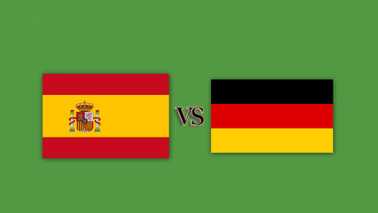 spain vs germany Football Match Design Element