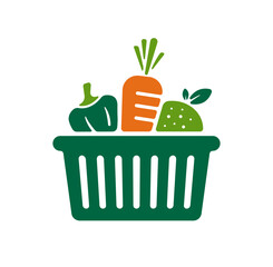 Fototapeta vegetables , natural foods vector icon illustration obraz
