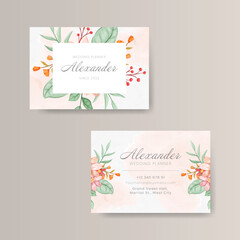 Watercolor wedding stationery template