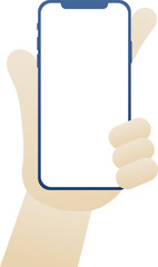 Phone with free space. Smartphone and mobile phone mockup.
