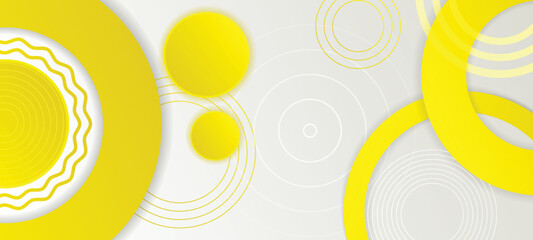 Abstract background modern hipster futuristic graphic. Dynamic background template with 3D text bubble. Yellow circle background with white space for text. Ideal for banner,cover, header page, web.