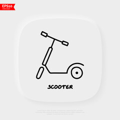 Obraz na płótnie Canvas Scooter doodle icon. Eco-friendle transport. Vector illustration.