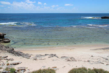 indian ocean at mable cove rottnest island in australia