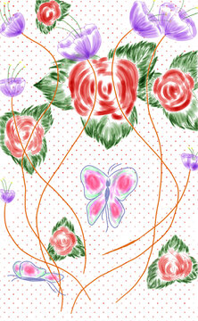 background with flowers