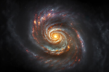 an appealing galaxy against a dark backdrop. Generative AI