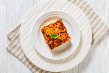 portion of tasty Cajun Beef Cornbread Casserole