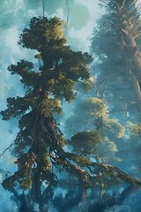 Obraz premium Fantasy forest landscape