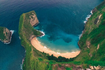 Drone view of Nusa Penida island of Bali