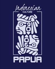 PICTURE PAPUA ART VECTOR ILLUSTRATION FOR YOUR T SHIRT