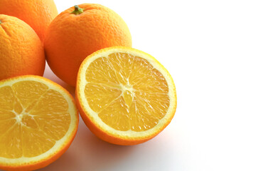Orange fruit on the table. 