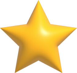 Fototapeta premium 3D Star icon isolated on background, Customer rating feedback concept 3d rendering