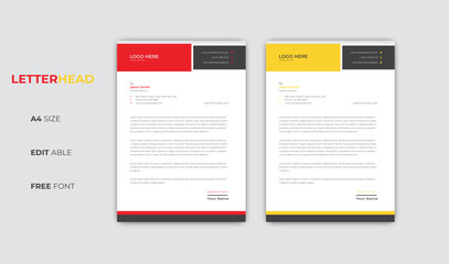 Business style letterhead template design Vector Template For Your Project in Abstract style design