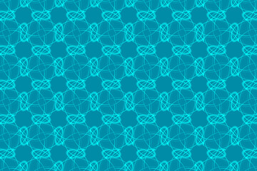 Fototapeta na wymiar Blue vintage seamless pattern abstract vector background