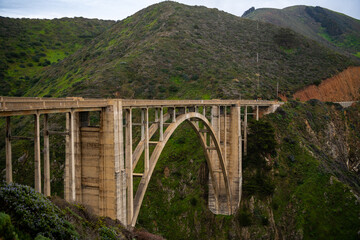Bixby Creek Bridge also known as Bixby Canyon Bridge in California.