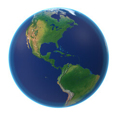 Earth Isolated CGI Rendering
