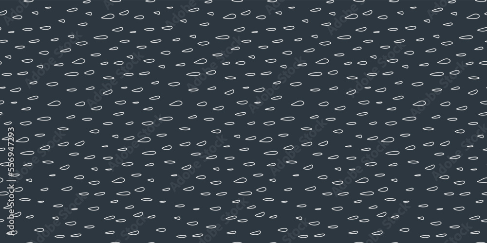 Leinwandbilder Dashes running horizontally on a dark background. Print and stylish illustration. Seamless background with drops.