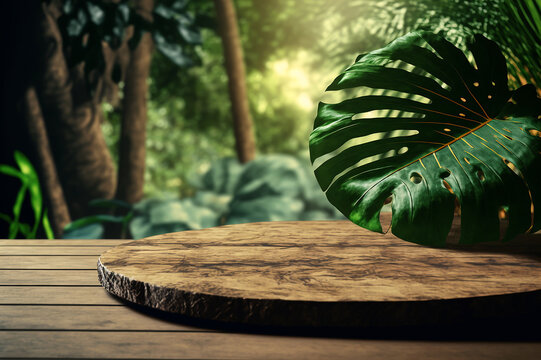 Jungle background created with generative Ai technologies	