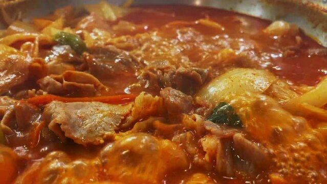 korean red spicy food traditional
