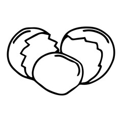 Crack eggs with yolks set. Eggshell and proteins. Healthy, organic food. Diet. Raw and broken.