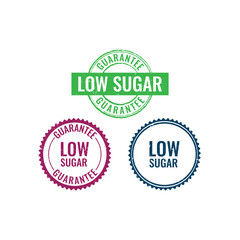 Low sugar sign or stamp vector image