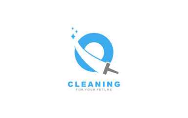 O logo cleaning services for branding company. Housework template vector illustration for your brand.