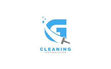 G logo cleaning services for branding company. Housework template vector illustration for your brand.