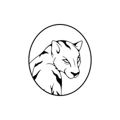 leopard illustrator vector with concept circle