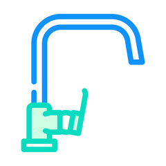 interior faucet water color icon vector. interior faucet water sign. isolated symbol illustration