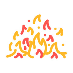 flame fire color icon vector. flame fire sign. isolated symbol illustration