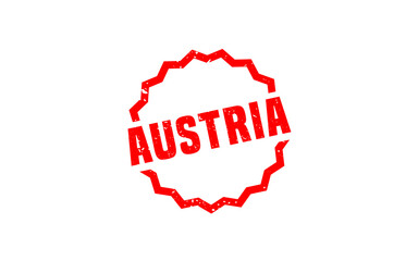 AUSTRIA stamp rubber with grunge style on white background