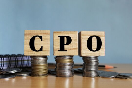 CPO (Chief Procurement Officer) - acronym on wooden cubes. CPO concept