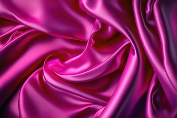 Color of 2023, viva magenta color background, ai generated flying silk 