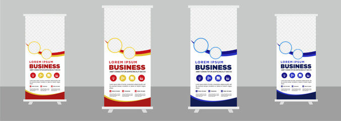 Roll up stand banner design template Corporate business 