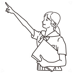 目標を目指し頑張る女子高生