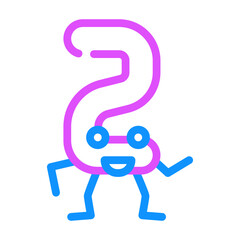 two number character color icon vector. two number character sign. isolated symbol illustration